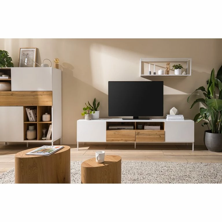 Loftscape Fredriks Meuble TV Meon – Blanc