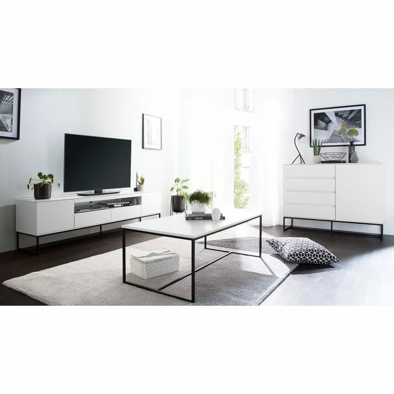 Loftscape Fredriks Table Basse Zaddy – Blanc / Noir