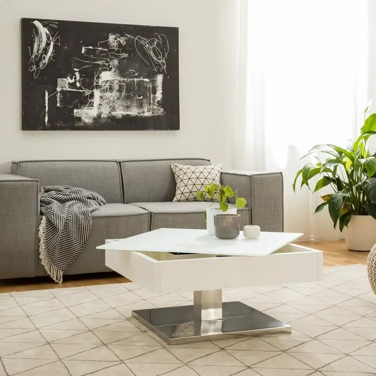 Loftscape Fredriks Table Basse Zenda – Blanc / Argenté