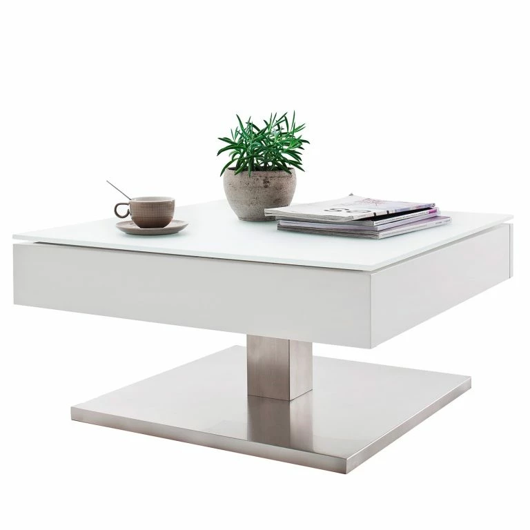 loftscape Fredriks Table basse Zenda – Blanc / Argenté