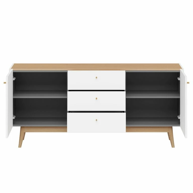 Loftscape Germania Buffet Monteo I – Blanc / Chêne