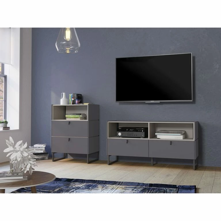 Loftscape Germania Meuble TV Mamiko I – Graphite