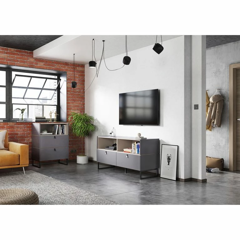 Loftscape Germania Meuble TV Mamiko I – Graphite