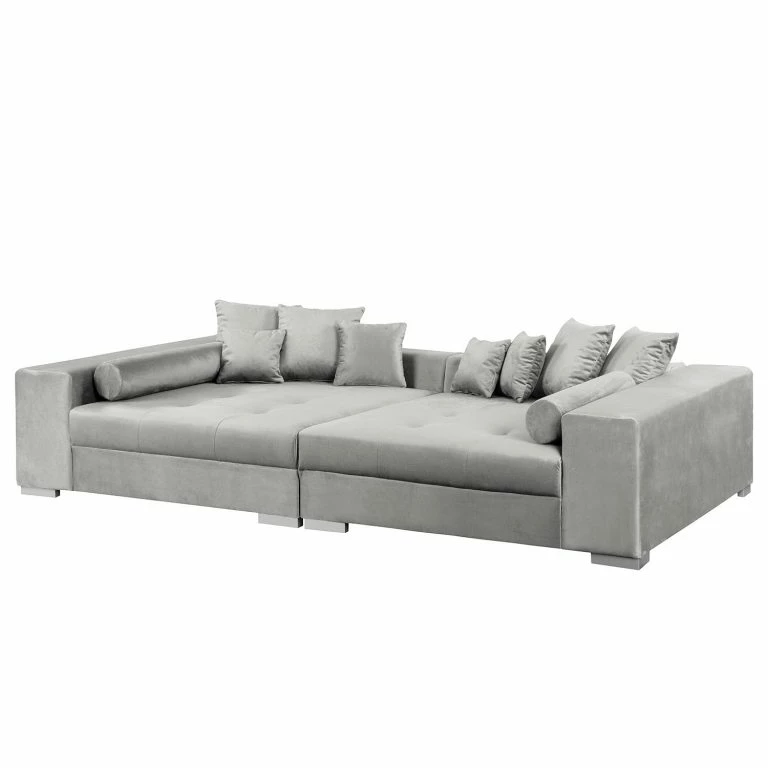 loftscape Loftscape Grand canapé Canton – Velours – Gris lumineux