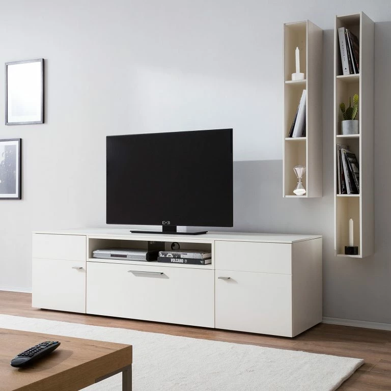 Loftscape GWINNER Meuble TV Anzio II – Blanc Mat