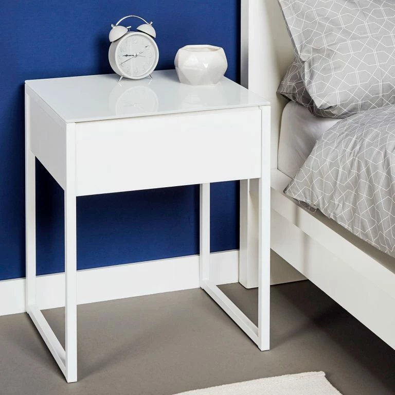 Loftscape Jahnke Bout De Canapé Cube – Blanc
