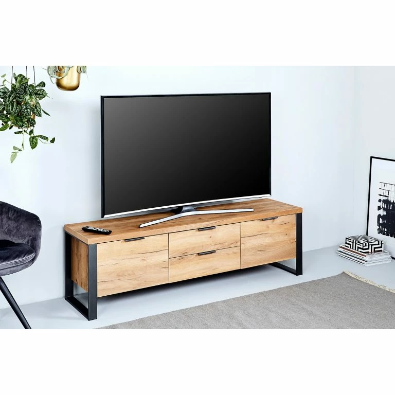 Loftscape Jahnke Meuble TV Loop – Imitation Chêne