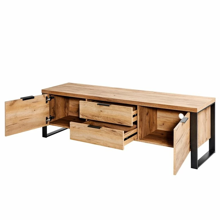 Loftscape Jahnke Meuble TV Loop – Imitation Chêne