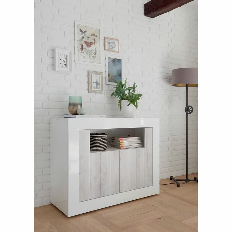 Loftscape LC Spa Buffet Urbino – Gris Clair / Blanc