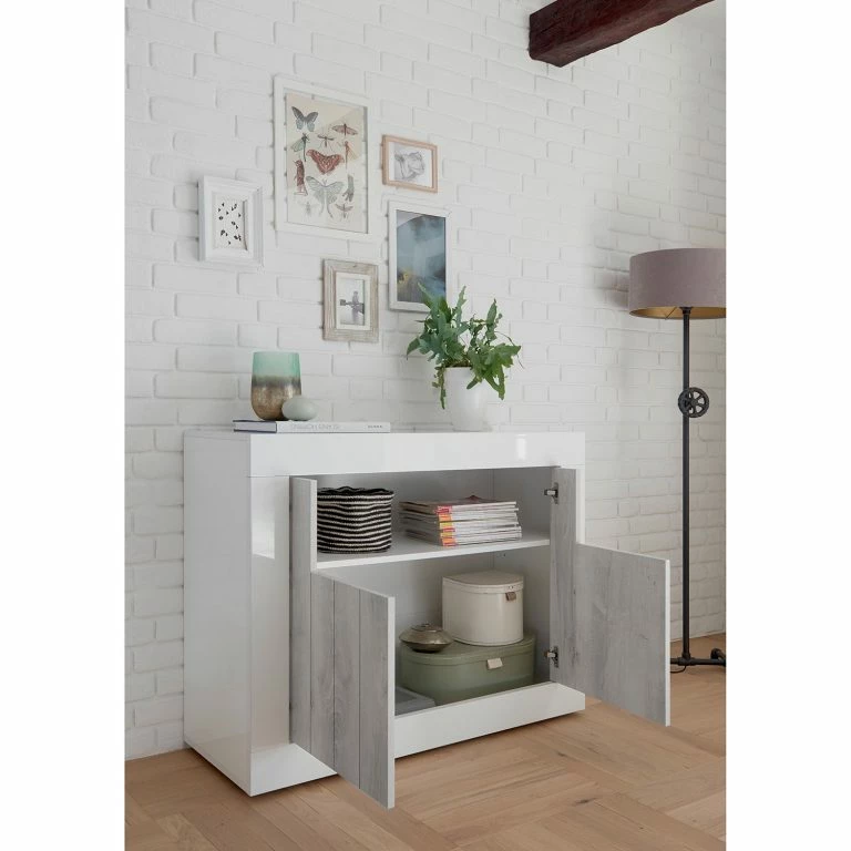 Loftscape LC Spa Buffet Urbino – Gris Clair / Blanc