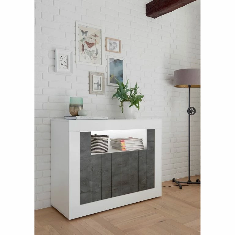 Loftscape LC Spa Buffet Urbino – Gris Foncé / Blanc