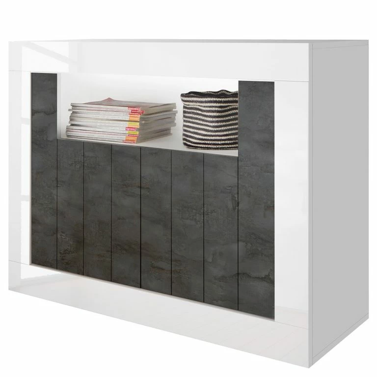loftscape LC Spa Buffet Urbino – Gris foncé / Blanc