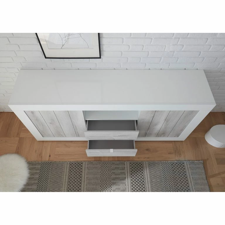 Loftscape LC Spa Buffet Urbino I – Gris Clair / Blanc