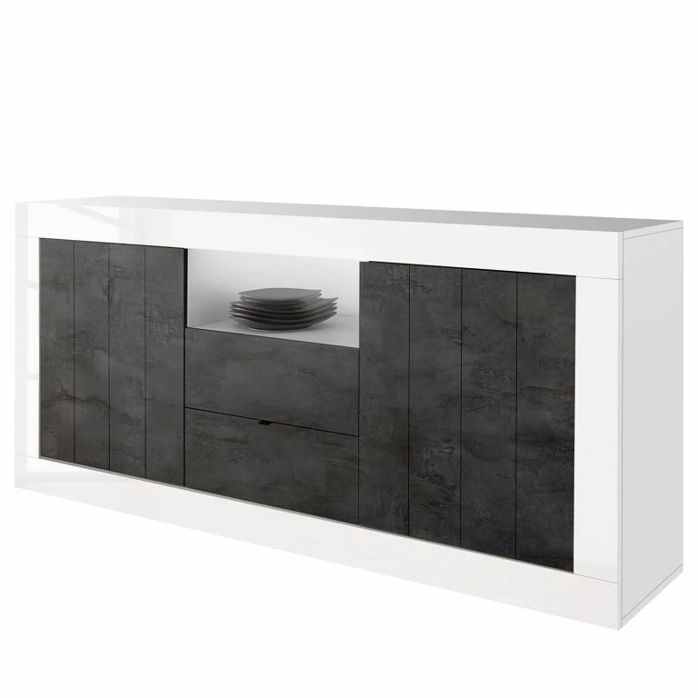 loftscape LC Spa Buffet Urbino I – Gris foncé / Blanc