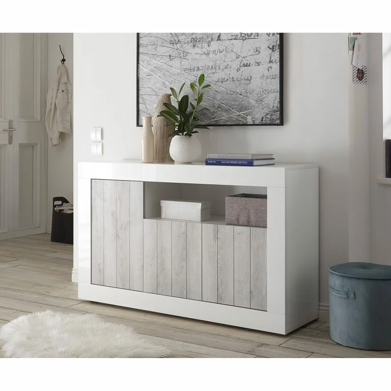 Loftscape LC Spa Buffet Urbino II – Gris Clair / Blanc