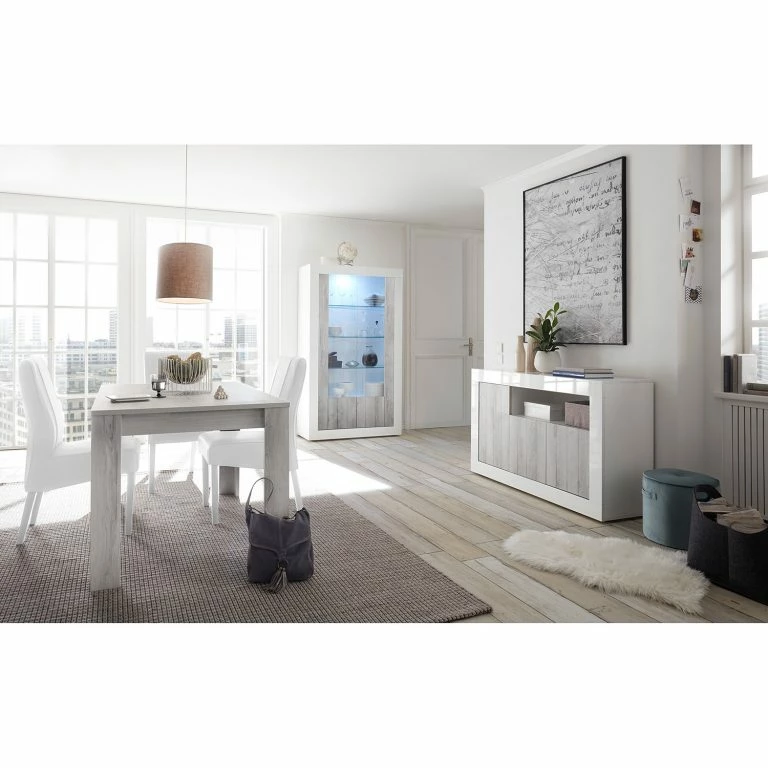 Loftscape LC Spa Buffet Urbino II – Gris Clair / Blanc