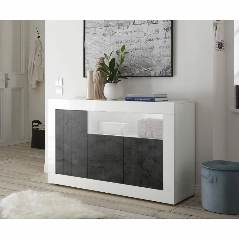 Loftscape LC Spa Buffet Urbino II – Gris Foncé / Blanc