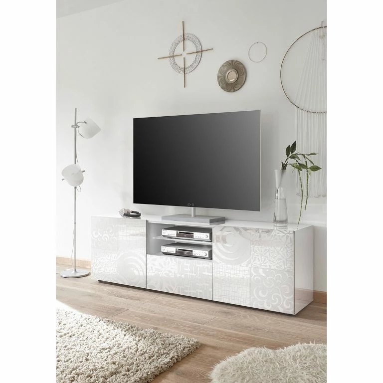 Loftscape LC Spa Meuble TV Miro – Blanc Brillant