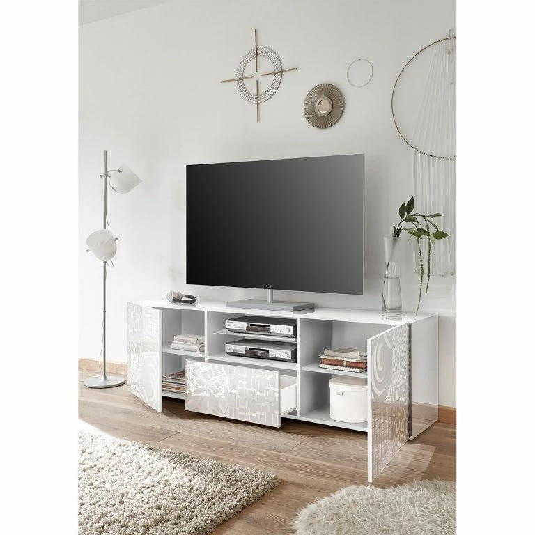 Loftscape LC Spa Meuble TV Miro – Blanc Brillant