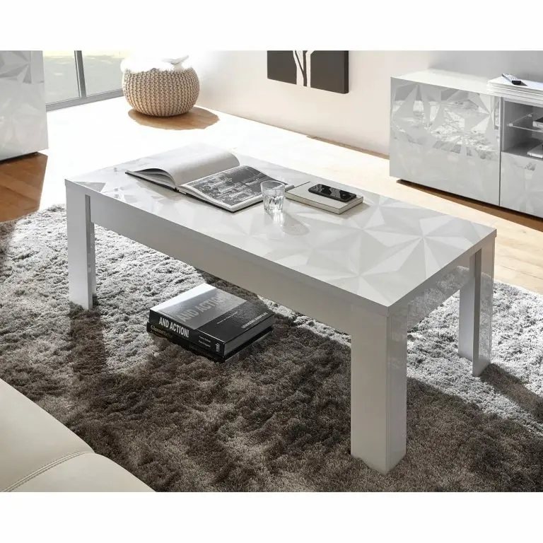 Loftscape LC Spa Table Basse Prisma – Blanc Brillant
