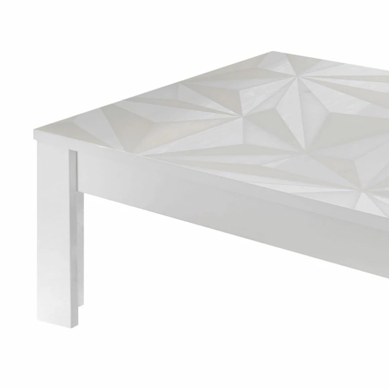 Loftscape LC Spa Table Basse Prisma – Blanc Brillant
