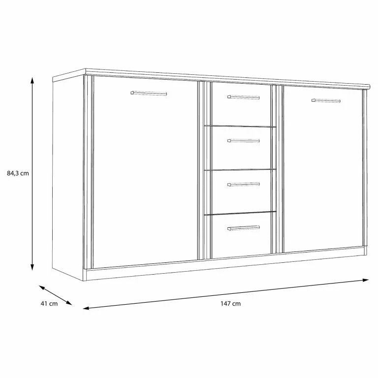 Loftscape Loftscape Buffet Janem – Chêne Bianco