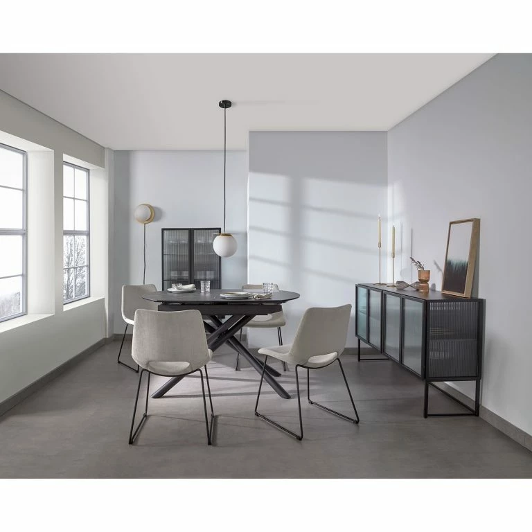 Loftscape Loftscape Buffet Tete – Verre / Métal – Noir