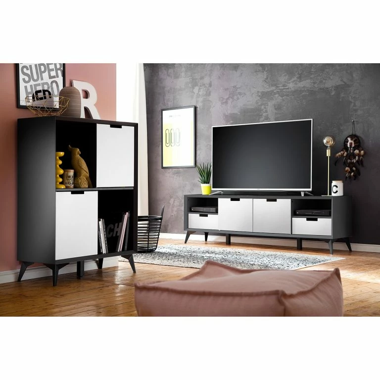Loftscape Loftscape Meuble TV Nevez – Blanc / Gris