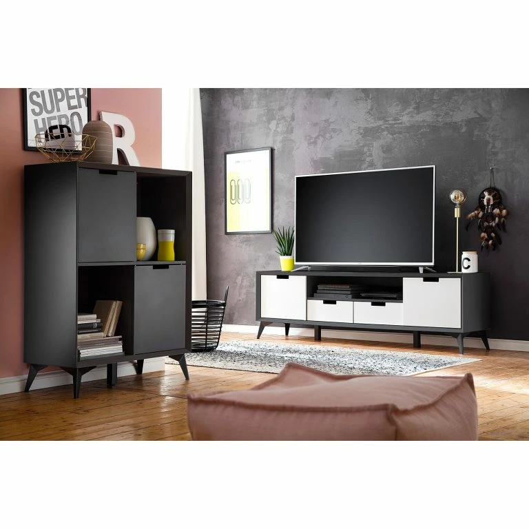 Loftscape Loftscape Meuble TV Nevez – Blanc / Gris