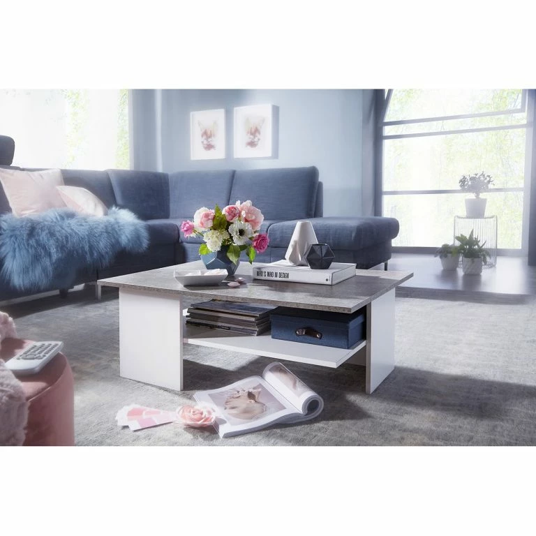 Loftscape Loftscape Table Basse Messina – Blanc Gris