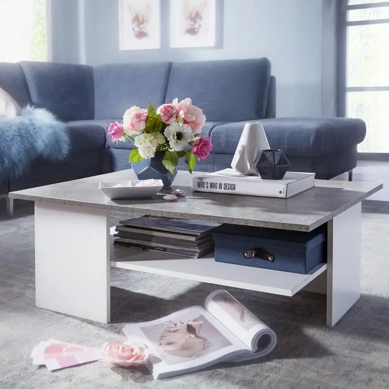 Loftscape Loftscape Table Basse Messina – Blanc Gris