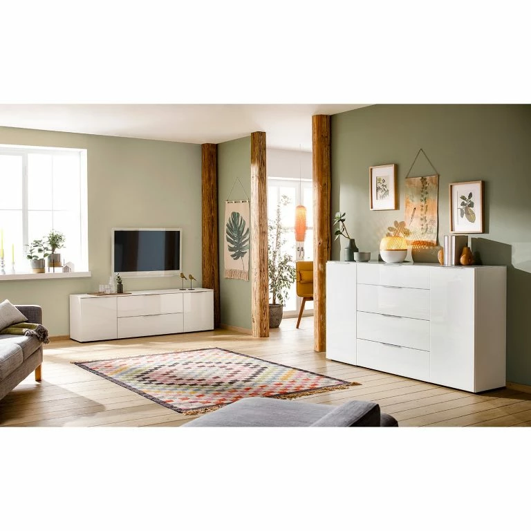 Loftscape Maja Möbel Buffet Trend I – Verre – Blanc