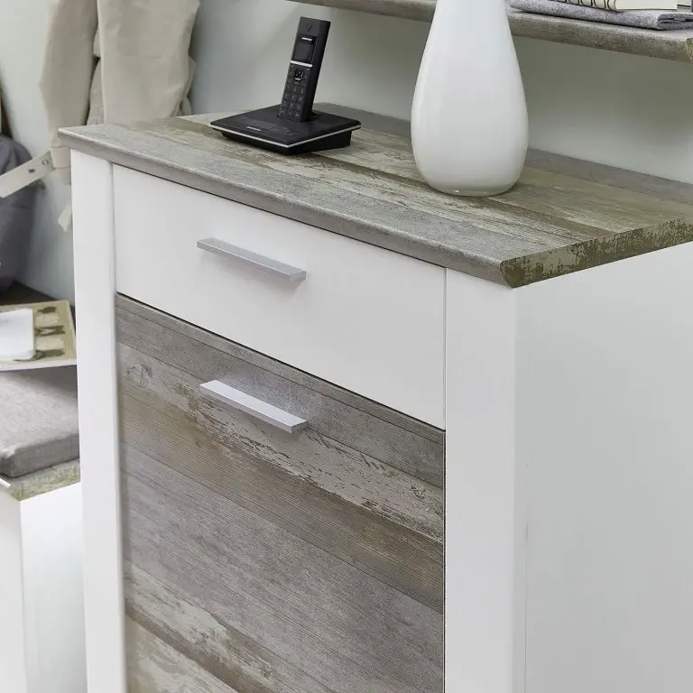 Loftscape Loftscape Meuble D’entrée Bickley – Blanc / Imitation Bois Flotté