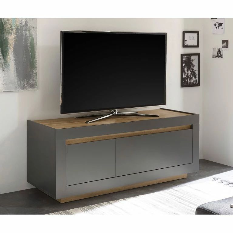 Loftscape Loftscape Meuble TV Accra I – Anthracite / Imitation Chêne