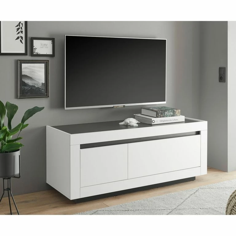 Loftscape Loftscape Meuble TV Accra I – Blanc / Anthracite