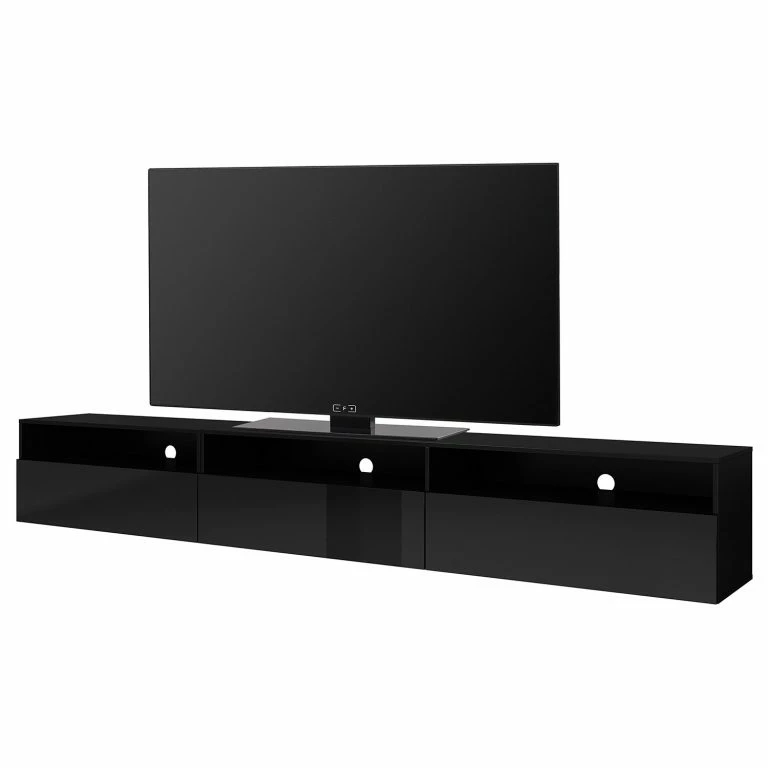 Loftscape Loftscape Meuble TV Adschman – Noir Brillant / Noir Mat