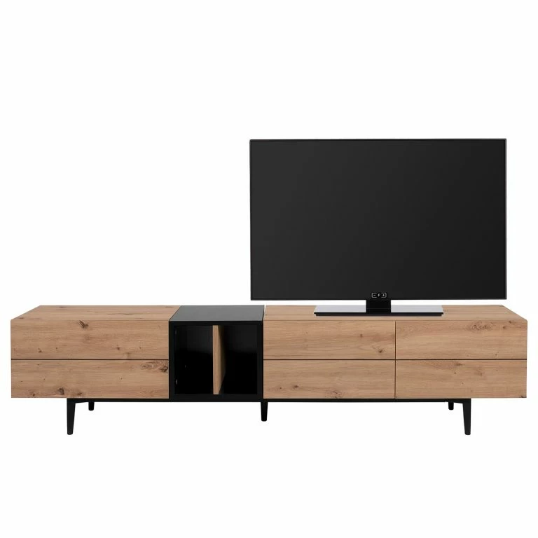 loftscape Loftscape Meuble TV Bedee – Imitation chêne artisan / Noir