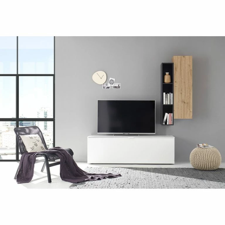 Loftscape Loftscape Meuble TV Booster II – Blanc – Largeur : 118 Cm