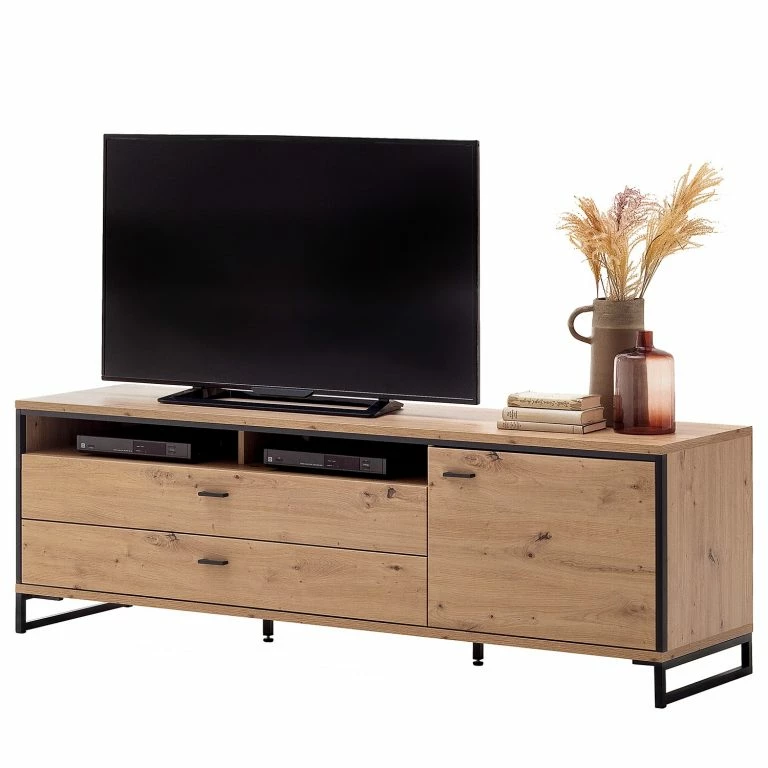 loftscape Loftscape Meuble TV Buena – Imitation planches de chêne / Anthracite