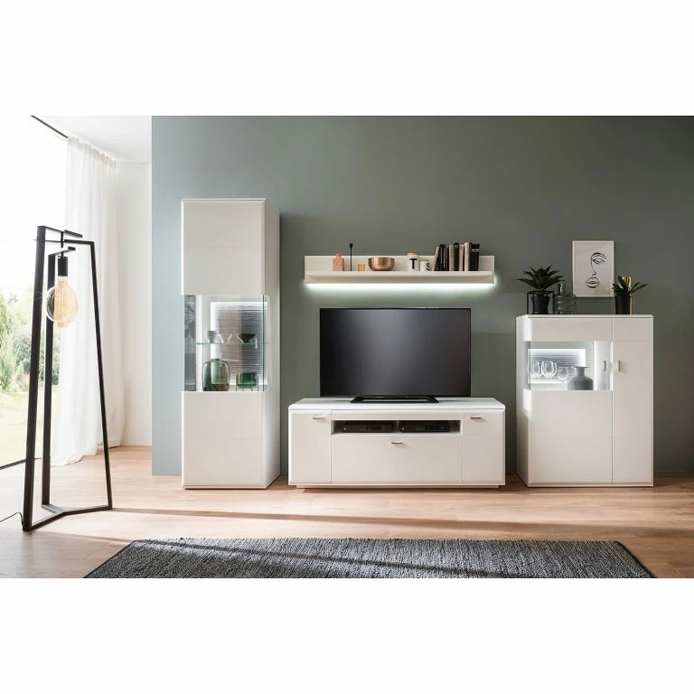Loftscape Loftscape Meuble TV Cassville – Blanc Mat – Largeur : 150 Cm