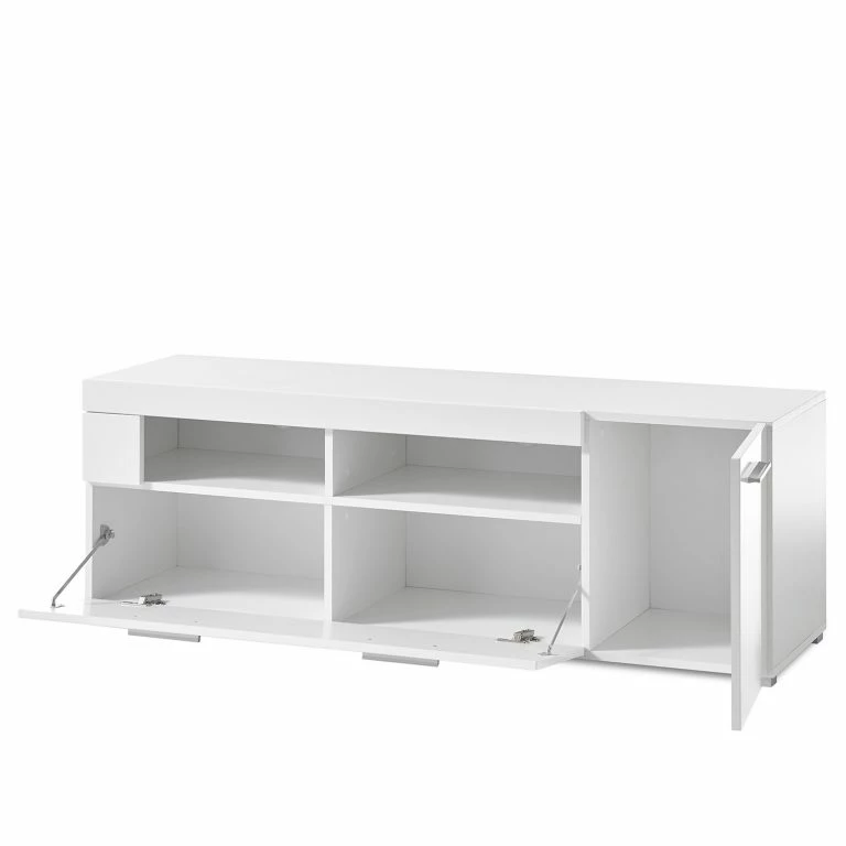 Loftscape Loftscape Meuble TV Cely – Blanc Brillant / Blanc Mat – Largeur : 140 Cm