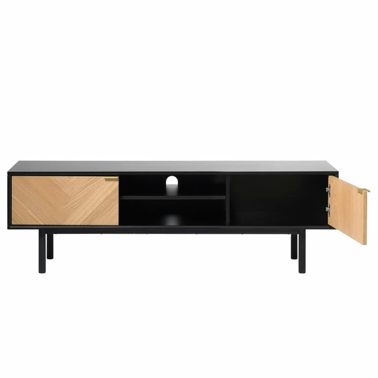 Loftscape Loftscape Meuble TV Charlo – Placage En Bois Véritable – Chêne / Noir