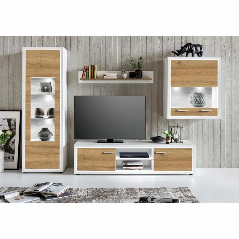 Loftscape Loftscape Meuble TV Hagby II – Imitation Chêne / Blanc