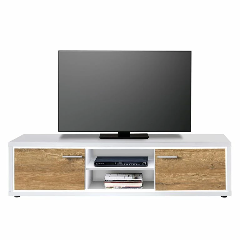 loftscape Loftscape Meuble TV Hagby II – Imitation chêne / Blanc