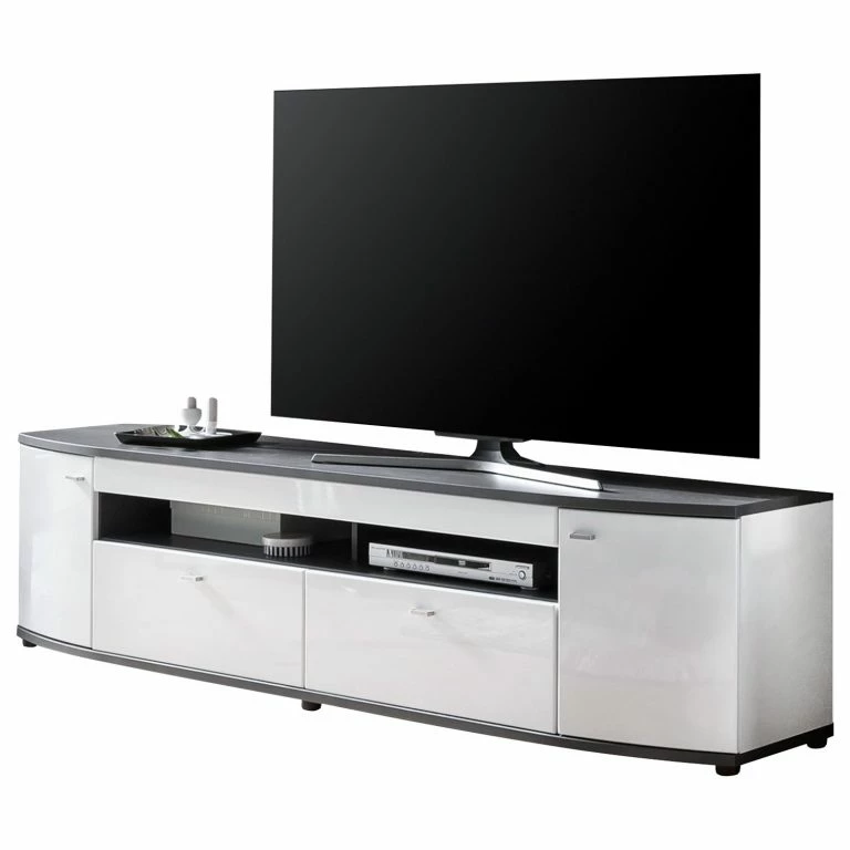 loftscape Loftscape Meuble TV Intento II – Blanc brillant / Anthracite