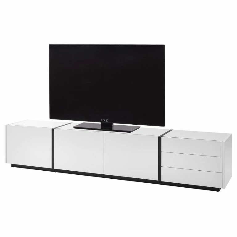 loftscape Loftscape Meuble TV Muuga II – Blanc / Gris – Largeur : 250 cm