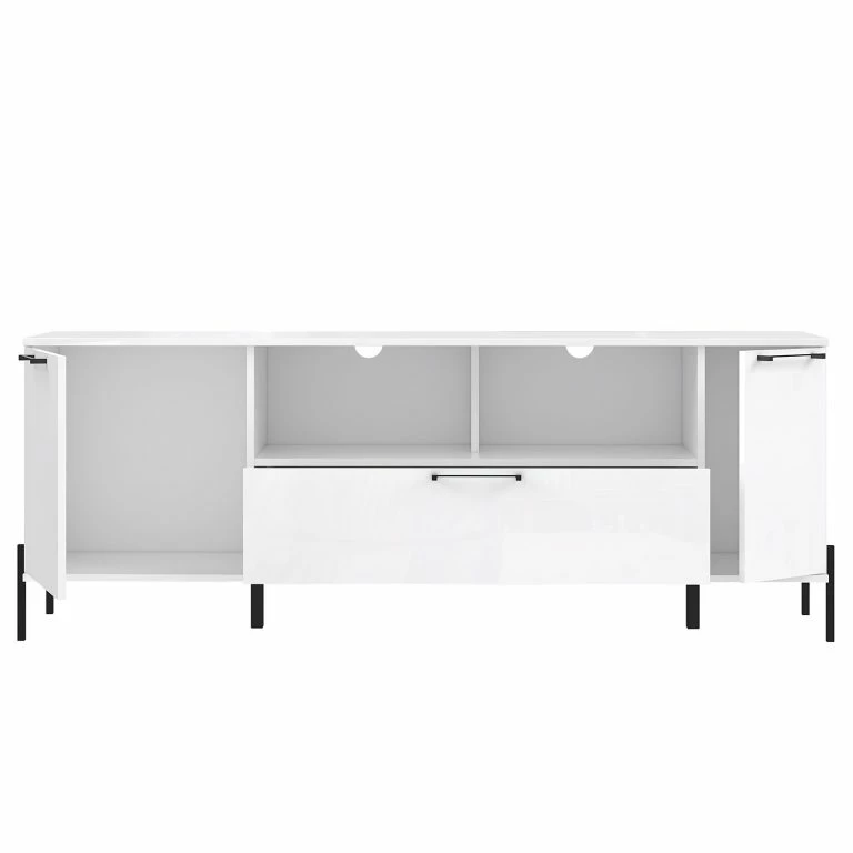 Loftscape Loftscape Meuble TV Ozora – Blanc Brillant / Blanc Mat