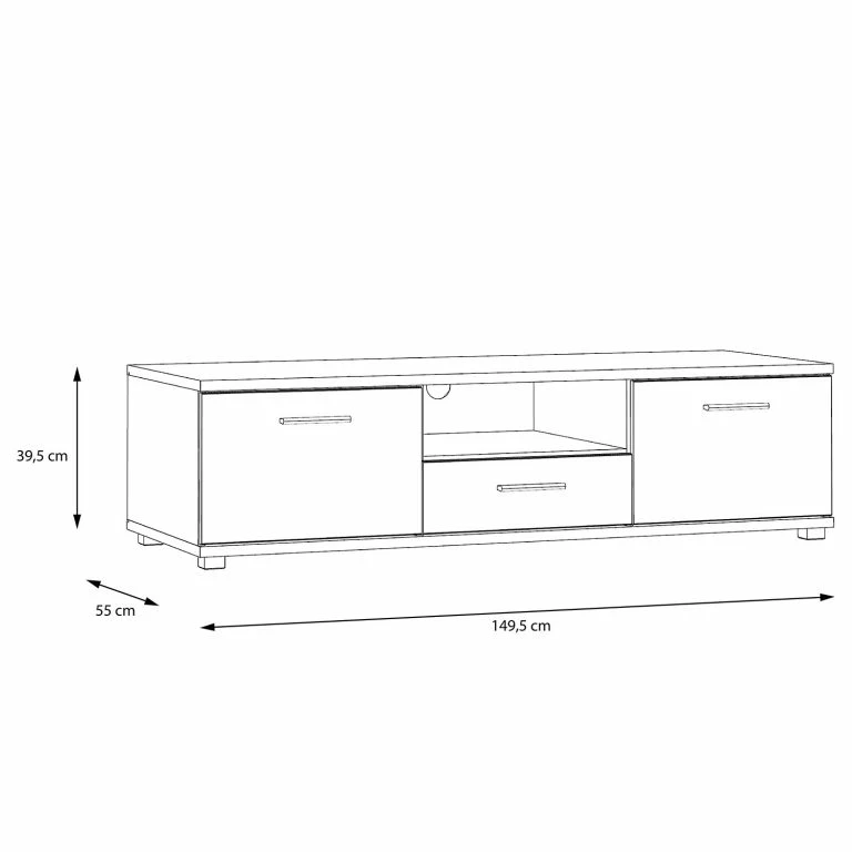 Loftscape Loftscape Meuble TV Piemont – Imitation Chêne De Sable