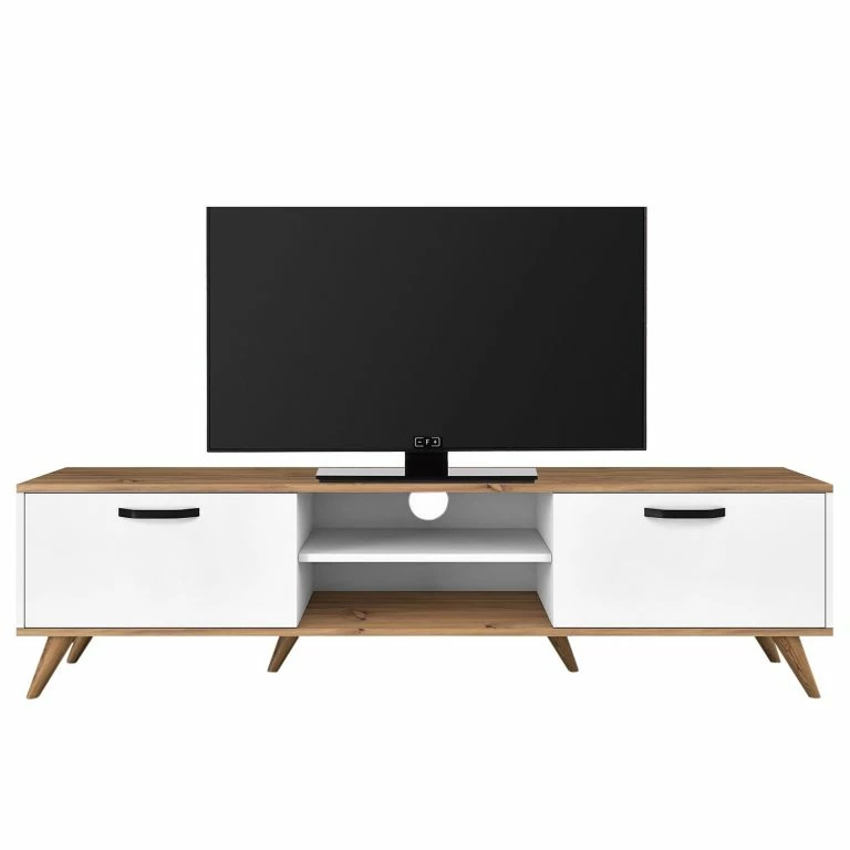Loftscape Loftscape Meuble TV Rangun – Imitation Chêne / Blanc