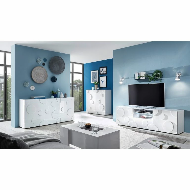 Loftscape Loftscape Meuble TV Roubia II – Blanc Brillant